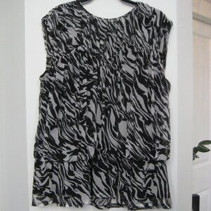 Zebra print with sheer upper top